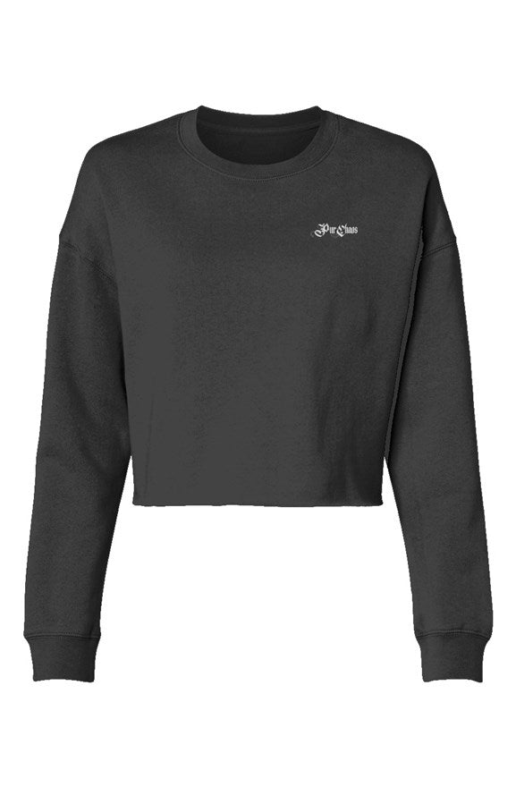 PurChaos Embroidered Logo Cropped Crew
